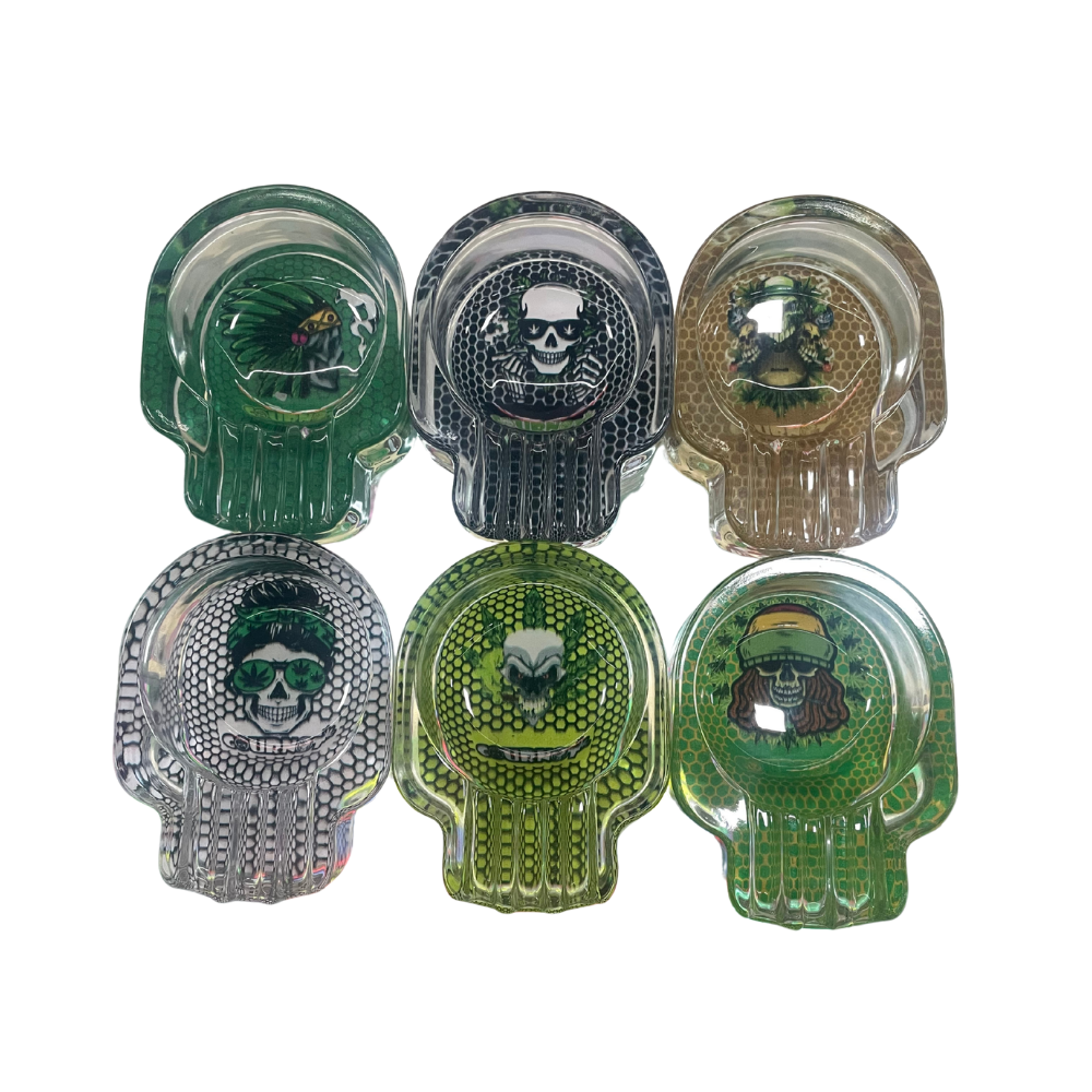 Cinzeiro de Vidro Caveira Urban Style Collection