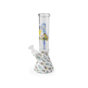 Bong Silicone e Vidro Rick and Morty Edição Premium - Reto