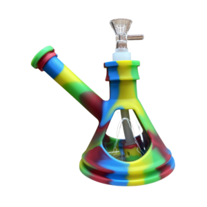 Bong Silicone e Vidro Pyramid AB28 – Color Mix Edition