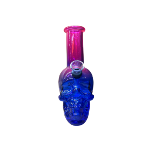 Bong de Vidro Skull Gradient – Efeito Degradê Premium