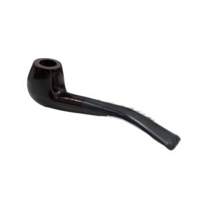 Cachimbo Curvo em Madeira Clássico com Piteira