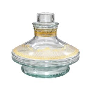 Vaso para Narguilé Chamma New Aladim Gold Transparente Premium