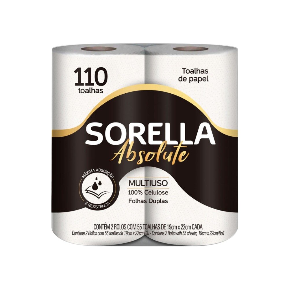Papel Toalha Sorella Absolute 2 Unidades