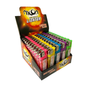 Isqueiro Moon Lighter Colorido Display com 50 Unidades