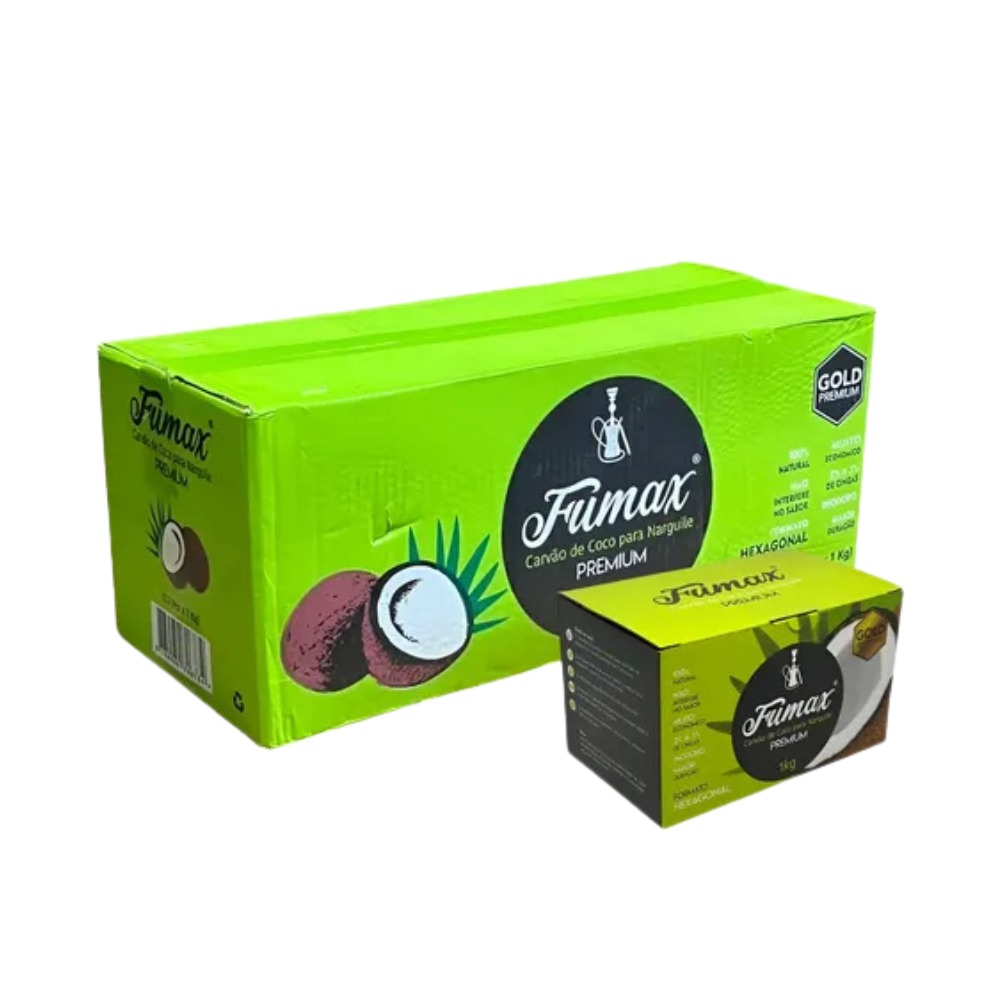 Box Carvão para Narguilé Fumax 1Kg Coco